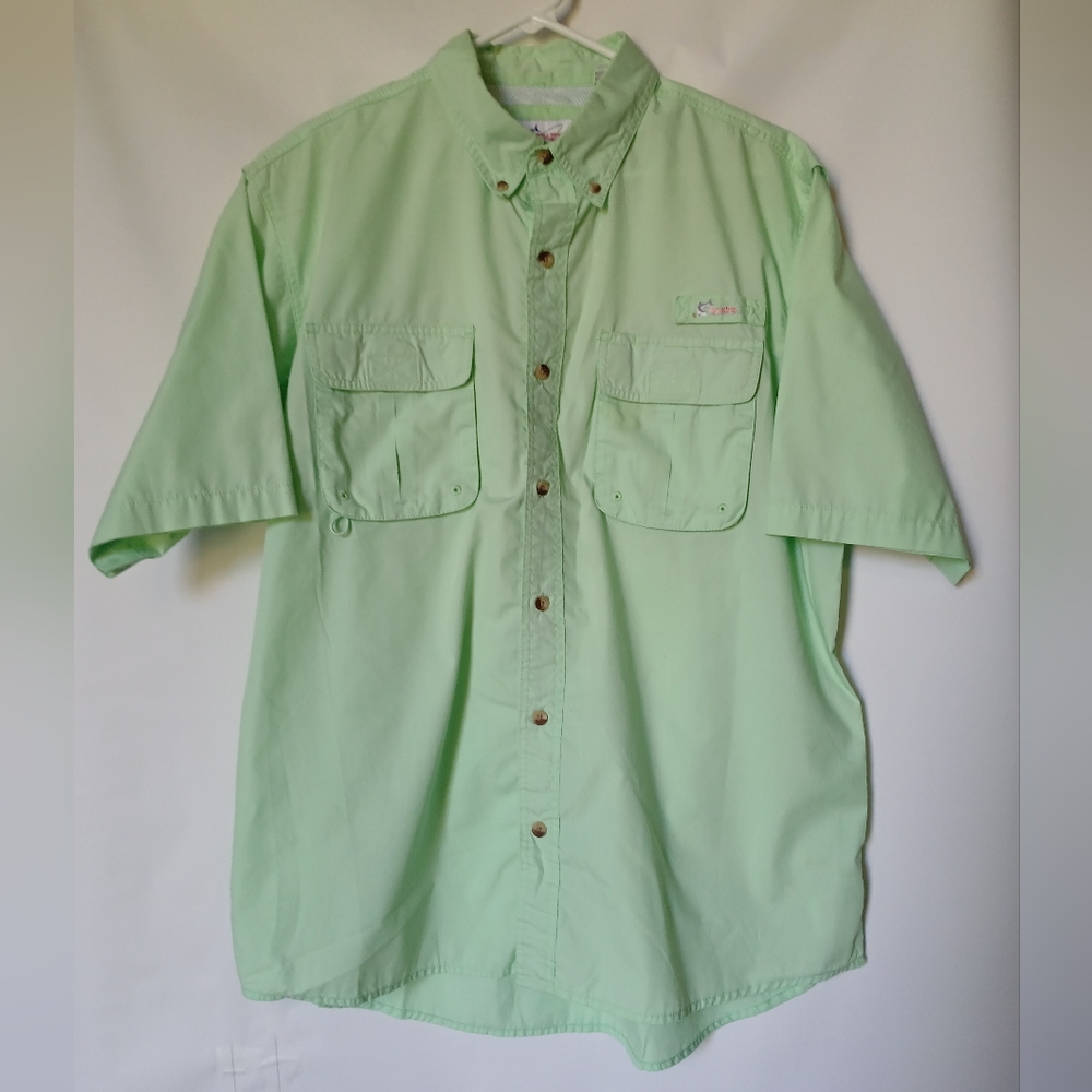 World Wide Sportsmen Mens Shirt Size L Color Neon Green
